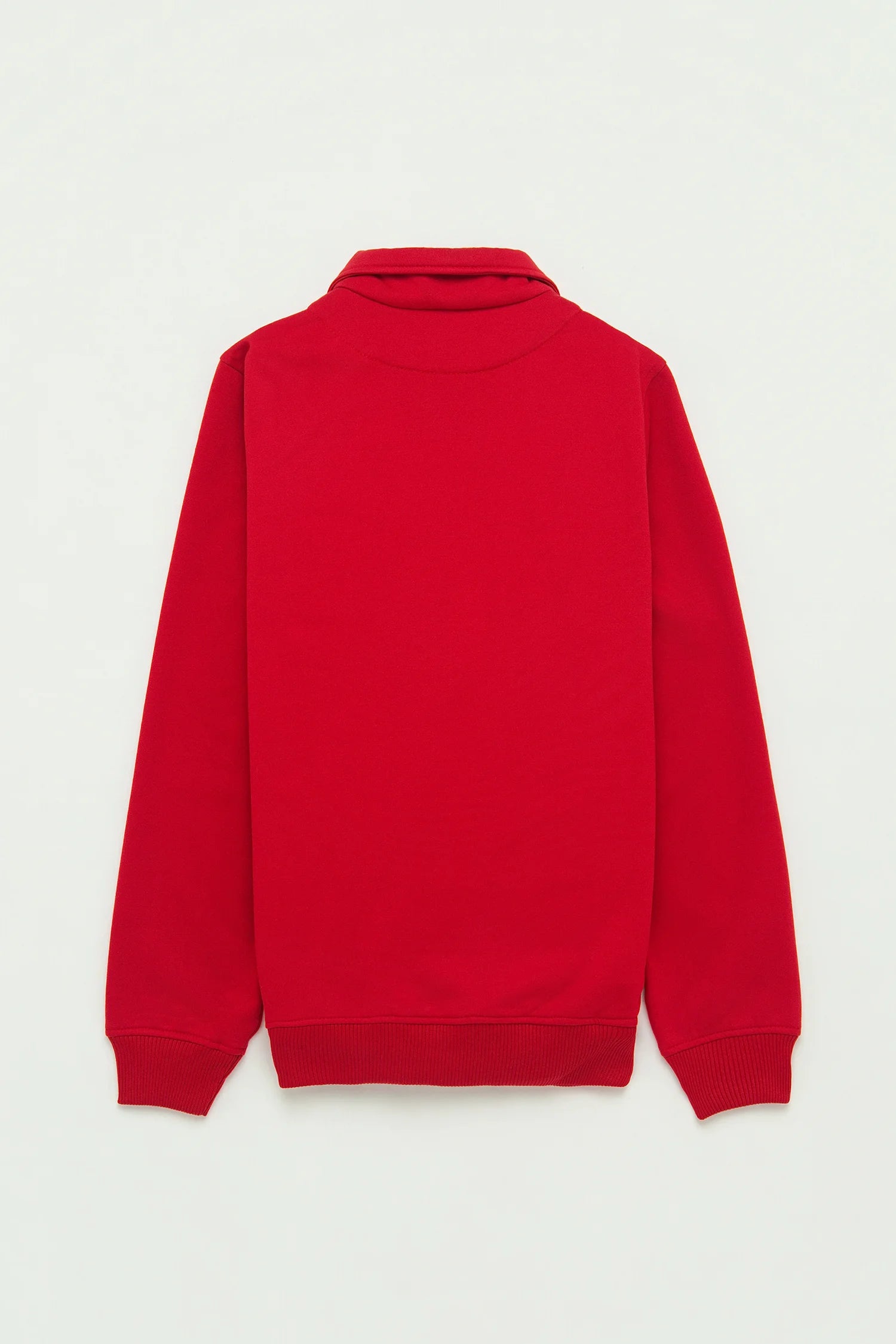 Chaqueta Perchada Zip Algodón Rojo